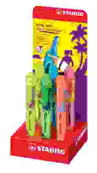 ТЕКСТОВЫДЕЛИТЕЛЬ STABILO SWING COOL BEACH COLLECTION 12ШТ В АССОРТИМЕНТЕ: ЖЕЛТЫЙ - 4ШТ, СИНИЙ -2 ШТ,