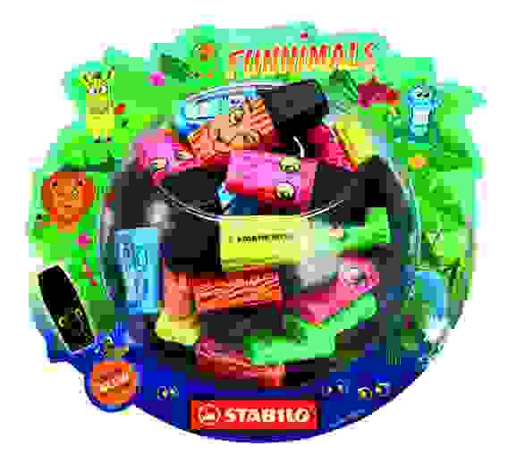 ТЕКСТОВЫДЕЛИТЕЛИ STABILO BOSS MINI FUNNIMALS 50ШТ. В АССОРТИМЕНТЕ: ЖЕЛТЫЙ, РОЗОВЫЙ, ГОЛУБОЙ, ЗЕЛЕНЫ