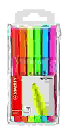 НАБОР ТЕКСТОВЫДЕЛИТЕЛЕЙ STABILO FLASH 6ШТ/УП: ЖЕЛТЫЙ, СИНИЙ, ЗЕЛЕНЫЙ, РОЗОВЫЙ, ОРАНЖЕВЫЙ, КРАСНЫЙ 1-