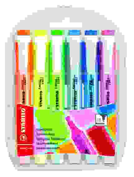 НАБОР МАРКЕРОВ STABILO SWING COOL 6 ШТ/УП, ЦВЕТА: ЖЕЛТЫЙ, ГОЛУБОЙ, ЗЕЛЕНЫЙ, БИРЮЗОВЫЙ, ОРАНЖЕВЫЙ, СИ