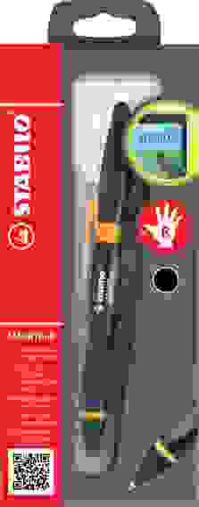 РУЧКА-СТИЛУС STABILO SMARTball ДЛЯ ПРАВШЕЙ, КОРПУС: ЧЕРНЫЙ/ОРАНЖЕВЫЙ, ЦВЕТ ЧЕРНИЛ ЧЕРНЫЙ 0,5ММ БЛИСТ