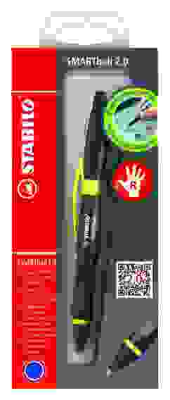 РУЧКА-СТИЛУС STABILO SMARTball 2.0. ДЛЯ ПРАВШЕЙ, КОРПУС: ЧЕРНЫЙ/СВ.ЗЕЛЕНЫЙ, ЦВЕТ ЧЕРНИЛ СИНИЙ, 0,5ММ