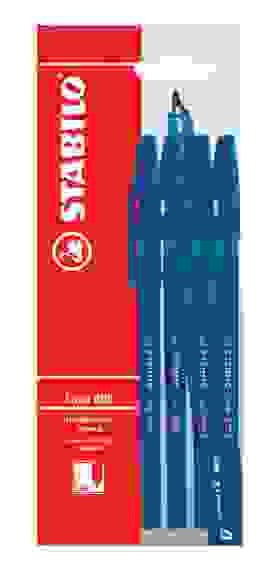 ШАРИКОВАЯ РУЧКА STABILO LINER 808 ЦВЕТ ЧЕРНИЛ СИНИЙ 4ШТ В БЛИСТЕРЕ