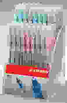 РУЧКА ШАРИКОВАЯ STABILO LINER 808 80ШТ. В ДИСПЛЕЕ, ДЫМЧАТЫЙ КОРПУС, ЦВЕТ ЧЕРНИЛ: СИНИЙ-36, ЧЕРНЫЙ-24