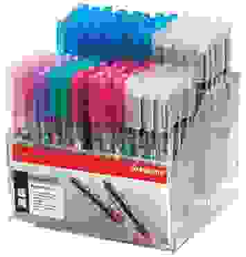 РУЧКА ШАРИКОВАЯ STABILO TROPIKANA 838 180ШТ. В ДИСПЛЕЕ, ЦВЕТ ЧЕРНИЛ: СИНИЙ-80, ЧЕРНЫЙ-50, КРАСНЫЙ-20