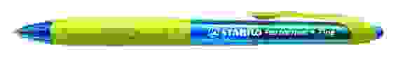 РУЧКА ШАРИКОВАЯ АВТОМАТ. STABILO PERFORMER + ТОЛЩИНА ЛИНИИ F, ЦВЕТ ЧЕРНИЛ СИНИЙ, ЦВЕТ КОРП.САЛАТОВ