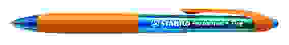 РУЧКА ШАРИКОВАЯ АВТОМАТ. STABILO PERFORMER + ТОЛЩИНА ЛИНИИ F, ЦВЕТ ЧЕРНИЛ СИНИЙ, ЦВЕТ КОРП.ОРАНЖЕЕВ.