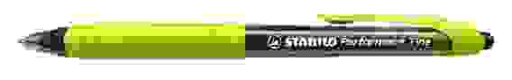РУЧКА ШАРИКОВАЯ АВТОМАТ. STABILO PERFORMER + ТОЛЩИНА ЛИНИИ F, ЧЕРНИЛА ЧЕРНЫЕ, ЦВЕТ КОРП.САЛАТ