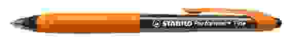 РУЧКА ШАРИКОВАЯ АВТОМАТ. STABILO PERFORMER + ТОЛЩИНА ЛИНИИ F, ЧЕРНИЛА ЧЕРНЫЕ, ЦВЕТ КОРП.ОРАНЖ