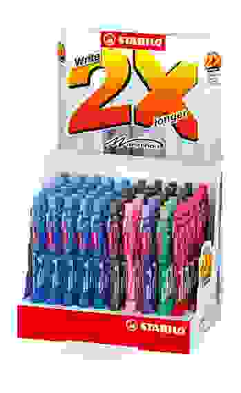 РУЧКА ШАРИКОВАЯ АВТОМАТИЧЕСКАЯ Marathon 318, 60ШТ. В ДИСПЛЕЕ, ЦВЕТ ЧЕРНИЛ: СИНИЙ-30, ЧЕРНЫЙ-15, КРАС