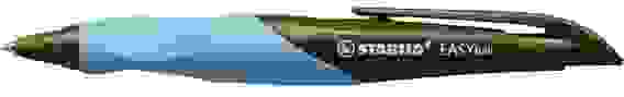 РУЧКА ШАРИКОВАЯ STABILO EASYball Д/ПРАВШЕЙ, ЦВЕТ КОРПУСА: ТЕМНО-ОЛИВКОВЫЙ/ГОЛУБОЙ, ЦВЕТ ЧЕРНИЛ: СИНИ