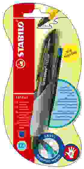 РУЧКА ШАРИКОВАЯ STABILO EASYball Д/ПРАВШЕЙ, ЦВЕТ КОРПУСА: ТЕМНО-ОЛИВКОВЫЙ/ГОЛУБОЙ, ЦВЕТ ЧЕРНИЛ: СИНИ