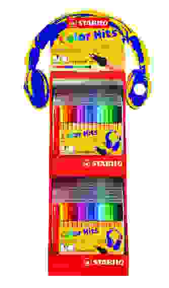 РУЧКА КАПИЛЛЯРНАЯ STABILO point 88 Mini Color Hits, 15 ЦВ В УПАКОВКЕ CD, ДИСПЛЕЙ