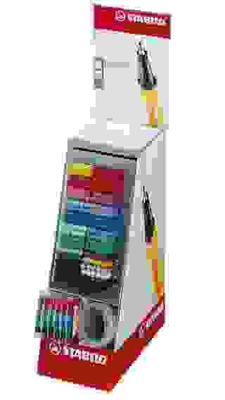 РУЧКА КАПИЛЛЯРНАЯ STABILOpoint 88 В ДИСПЛЕЕ, 200 РУЧЕК, 6 НАБОРОВ 88/6, 6 ПУСТЫХ ФУТЛЯРОВ. С БЛОКНО