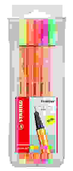 НАБОР КАПИЛЛЯРНЫХ РУЧЕК STABILO point88 5 НЕОНОВЫХ ЦВЕТОВ: ЖЕЛТЫЙ, ЗЕЛЕНЫЙ, КРАСНЫЙ, ОРАНЖЕВЫЙ, РОЗ