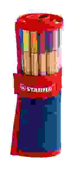 НАБОР КАПИЛЛЯРНЫХ РУЧЕК STABILO POINT 88 FAN 25ЦВ В НЕЙЛОНОВОМ ФУТЛЯРЕ 8825-02