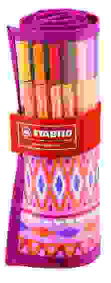 РУЧКА КАПИЛЛЯРНАЯ STABILO Рoint 88, 25 ЦВЕТОВ В РОЗОВОМ НЕЙЛОНОВОМ ЧЕХЛЕ СЕРИЯ FECTIVAL SPIRIT 0,4