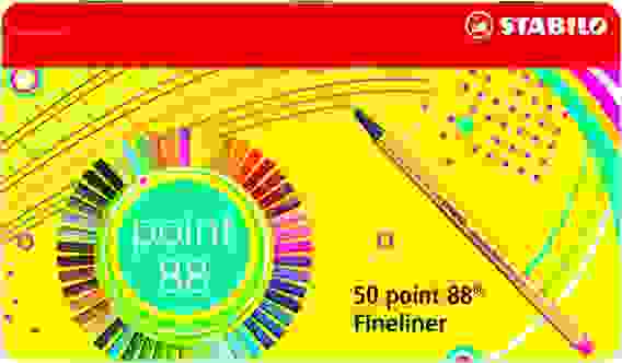 НАБОР КАПИЛЛЯРНЫХ РУЧЕК STABILO point 88 50ЦВ В МЕТАЛЛЕ