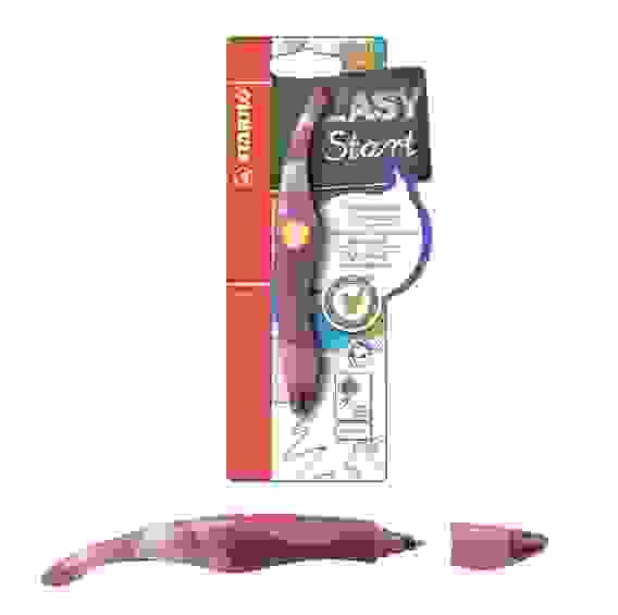 РОЛЛЕР STABILO EASYORIGINAL MARBLED ДЛЯ ЛЕВШЕЙ СИНИЙ, КОРПУС МРАМОРНЫЙ РОЗОВЫЙ