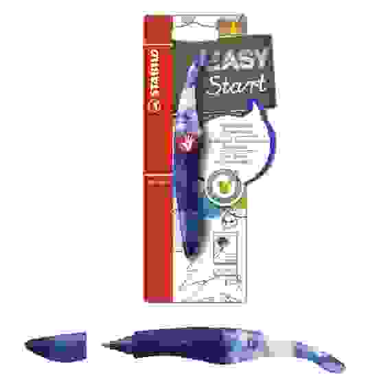 РОЛЛЕР STABILO EASYORIGINAL MARBLED ДЛЯ ПРАВШЕЙ СИНИЙ, КОРПУС МРАМОРНЫЙ СИНИЙ