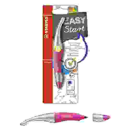 РОЛЛЕР STABILO EASYORIGINAL METALLIC ДЛЯ ЛЕВШЕЙ СИНИЙ, КОРПУС НЕОНОВЫЙ РОЗОВЫЙ