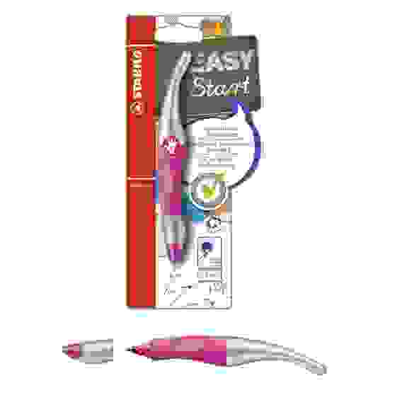 РОЛЛЕР STABILO EASYORIGINAL METALLIC ДЛЯ ПРАВШЕЙ СИНИЙ, КОРПУС НЕОНОВЫЙ РОЗОВЫЙ