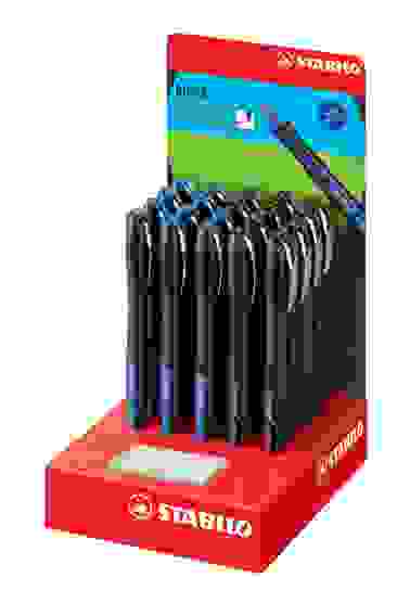 РУЧКА-РОЛЛЕР STABILO bl@ck , 0,3ММ 20 ШТ В КАРТОННОМ ДИСПЛЕЕ (СИНИЙ, ЧЕРНЫЙ)