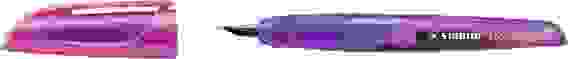 ПЕРЬЕВАЯ РУЧКА STABILO EASYbuddy ФИОЛЕТОВАЯ/МАЛИНОВАЯ, СИНИЙ КАРТРИДЖ