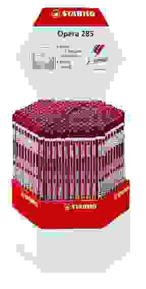 КАРАНДАШ ЧЕРНОГРАФИТНЫЙ STABILO OPERA, 2H, HB, 2B, ЦВЕТ КОРПУСА БОРДОВЫЙ, В ДИСПЛЕЕ