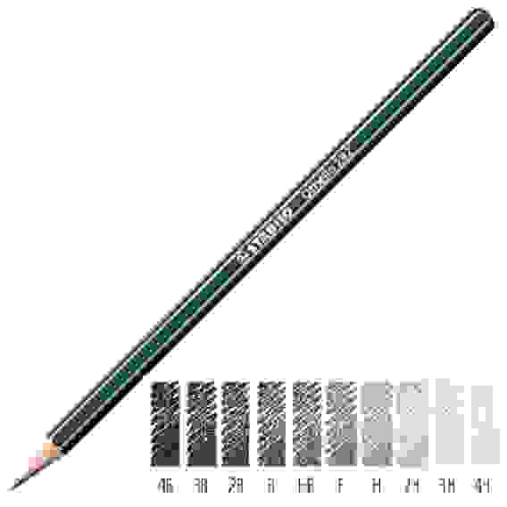 КАРАНДАШ ЧЕРНОГРАФИТНЫЙ STABILO Othello B ЦВЕТ КОРПУСА ЗЕЛЕНЫЙ