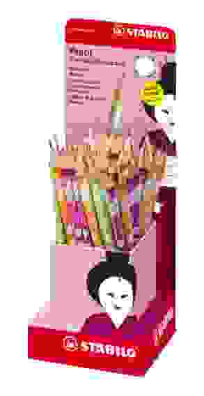 КАРАНДАШ ЧЕРНОГРАФИТНЫЙ STABILO EURASIA HB, ЦВЕТ КОРПУСА АССОРТИ, ДИСПЛЕЙ