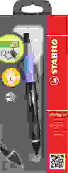 КАРАНДАШ МЕХАНИЧЕСКИЙ STABILO SMARTgraph ДЛЯ ЛЕВШЕЙ, КОРПУС: ЧЕРНЫЙ/СИРЕНЕВЫЙ, 0,7ММ, HB, 3 ЗАПАСНЫХ