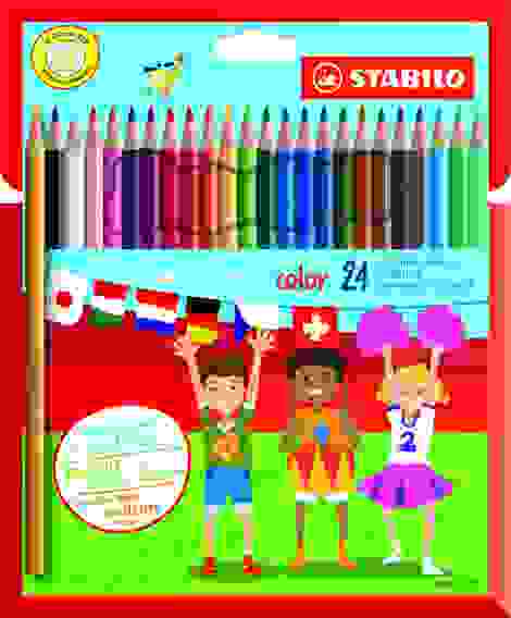 НАБОР ЦВЕТНЫХ КАРАНДАШЕЙ, 24ЦВ, КАРТОННЫЙ ФУТЛЯР NEW DESIGN