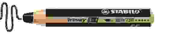 КАРАНДАШ STABILO WOODY "3 В 1": ЦВЕТНОЙ КАРАНДАШ, АКВАРЕЛЬ И ВОСКОВОЙ МЕЛОК ЧЕРНЫЙ