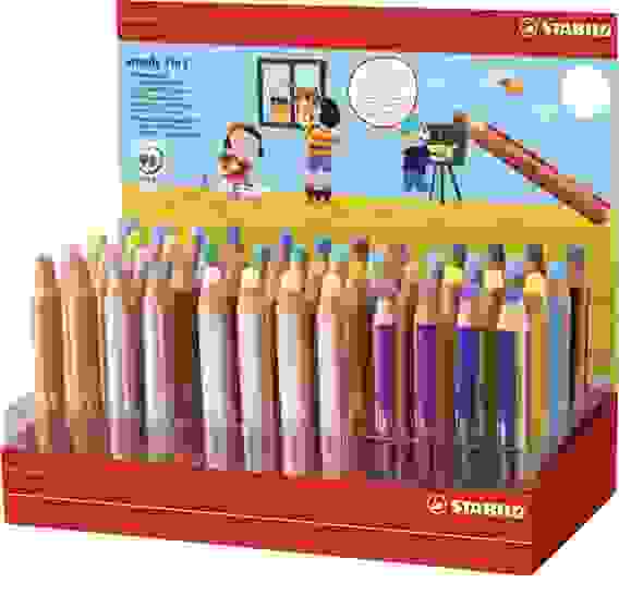 ЦВЕТНОЙ КАРАНДАШ STABILO WOODY \"3 В 1\", КАРТОННЫЙ ДИСПЛЕЙ 48ШТ