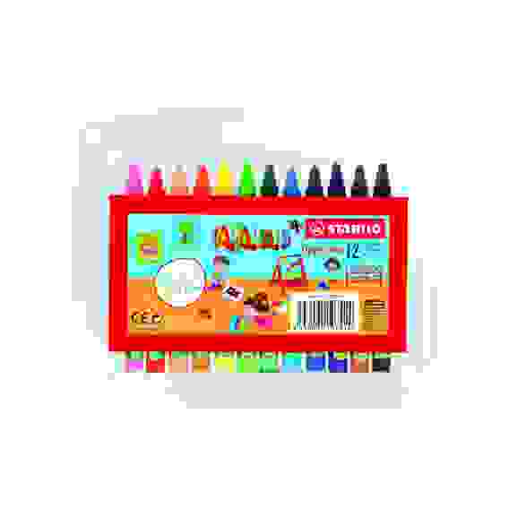 НАБОР ВОСКОВЫХ МЕЛКОВ STABILO 12 ЦВ, ПЛАСТИК