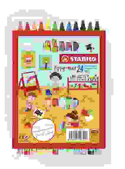НАБОР ВОСКОВЫХ МЕЛКОВ STABILO 24 ЦВ, ПЛАСТИК