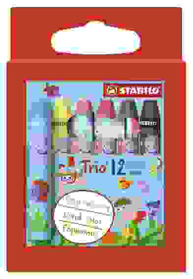 МАСЛЯНАЯ ПАСТЕЛЬ STABILO 12 ЦВ, КАРТОННАЯ КОРОБКА