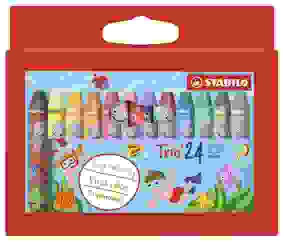 МАСЛЯНАЯ ПАСТЕЛЬ STABILO 24 ЦВ, КАРТОННАЯ КОРОБКА