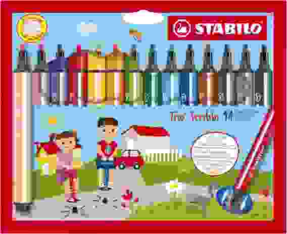 НАБОР ФЛОМАСТЕРОВ STABILO SCRIBBI 14 ЦВ, КАРТОН