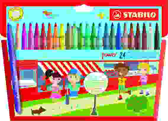 НАБОР ФЛОМАСТЕРОВ STABILO POWER 24 ЦВ КАРТОН, NEW DESIGN