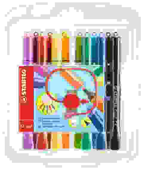 НАБОР ФЛОМАСТЕРОВ STABILO CAPPI 12 ЦВ, ПЛАСТИКОВЫЙ ФУТЛЯР