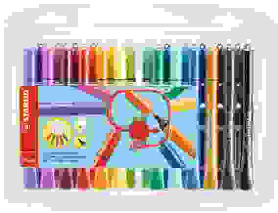 НАБОР ФЛОМАСТЕРОВ STABILO CAPPI 24 ЦВ, ПЛАСТИКОВЫЙ ФУТЛЯР