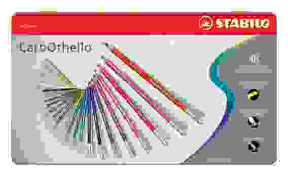 ЦВЕТНАЯ ПАСТЕЛЬ STABILO CarbOtello, 48 ЦВ, МЕТАЛЛИЧЕСКИЙ ФУТЛЯР