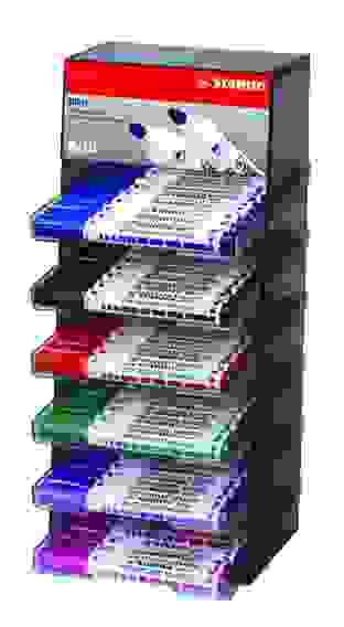 МАРКЕРЫ STABILO PLAN 643 В ДИСПЛЕЕ, 100ШТ, ЦВЕТ: СИНИЙ-30, ЧЕРНЫЙ-30, КРАСНЫЙ-10, ЗЕЛЕНЫЙ-10, ФИОЛЕТ