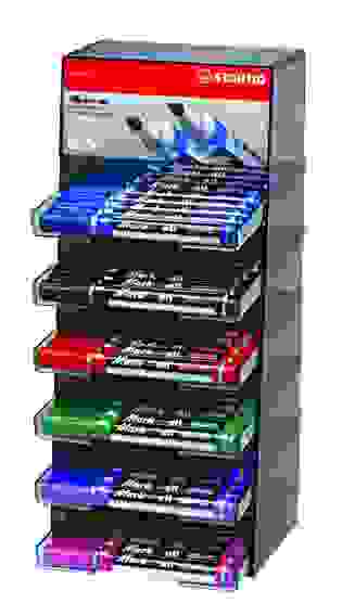 МАРКЕРЫ STABILO MARK-4-ALL 651 В ДИСПЛЕЕ, 100ШТ, ЦВЕТ: СИНИЙ-30, ЧЕРНЫЙ-30, КРАСНЫЙ-10, ЗЕЛЕНЫЙ-10,