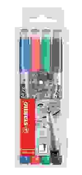 НАБОР МАРКЕРНЫХ РУЧЕК STABILO WRITE-4-ALL 0,7ММ, 4 ШТ/УП, ЦВ. ЧЕРНИЛ: СИНИЙ, ЧЕРНЫЙ, КРАСНЫЙ, ЗЕЛЕНЫ