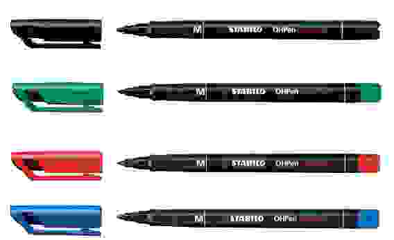 НАБОР МАРКЕРНЫХ РУЧЕК STABILO OHPen UNIVERSAL 1,0ММ, 4 ШТ/УП, ЦВЕТ ЧЕРНИЛ: СИНИЙ, ЧЕРНЫЙ, КРАСНЫЙ, З