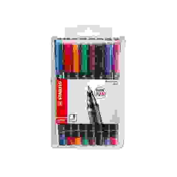 НАБОР МАРКЕРНЫХ РУЧЕК STABILO OHPen, ПЕРМАНЕНТ, 1,0ММ, 8 ШТ/УП, (ОРАНЖ, СИН, ЧЕРН, КРАСН, ЗЕЛЕН, КОР