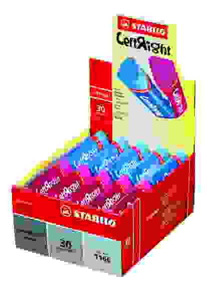 ЛАСТИК STABILO LeftRight, В ДИСПЛЕЕ: 15 СИНИХ, 15 РОЗОВЫХ